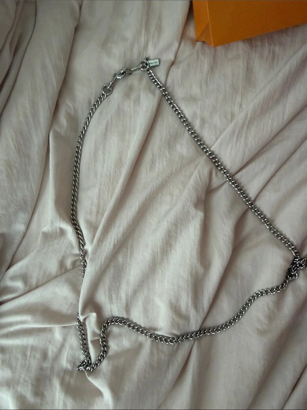 Coach Silver Chain Strap with Curb Links